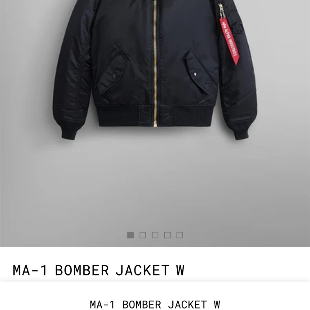 Alpha Industries Black MA-1 Bomber Jacket